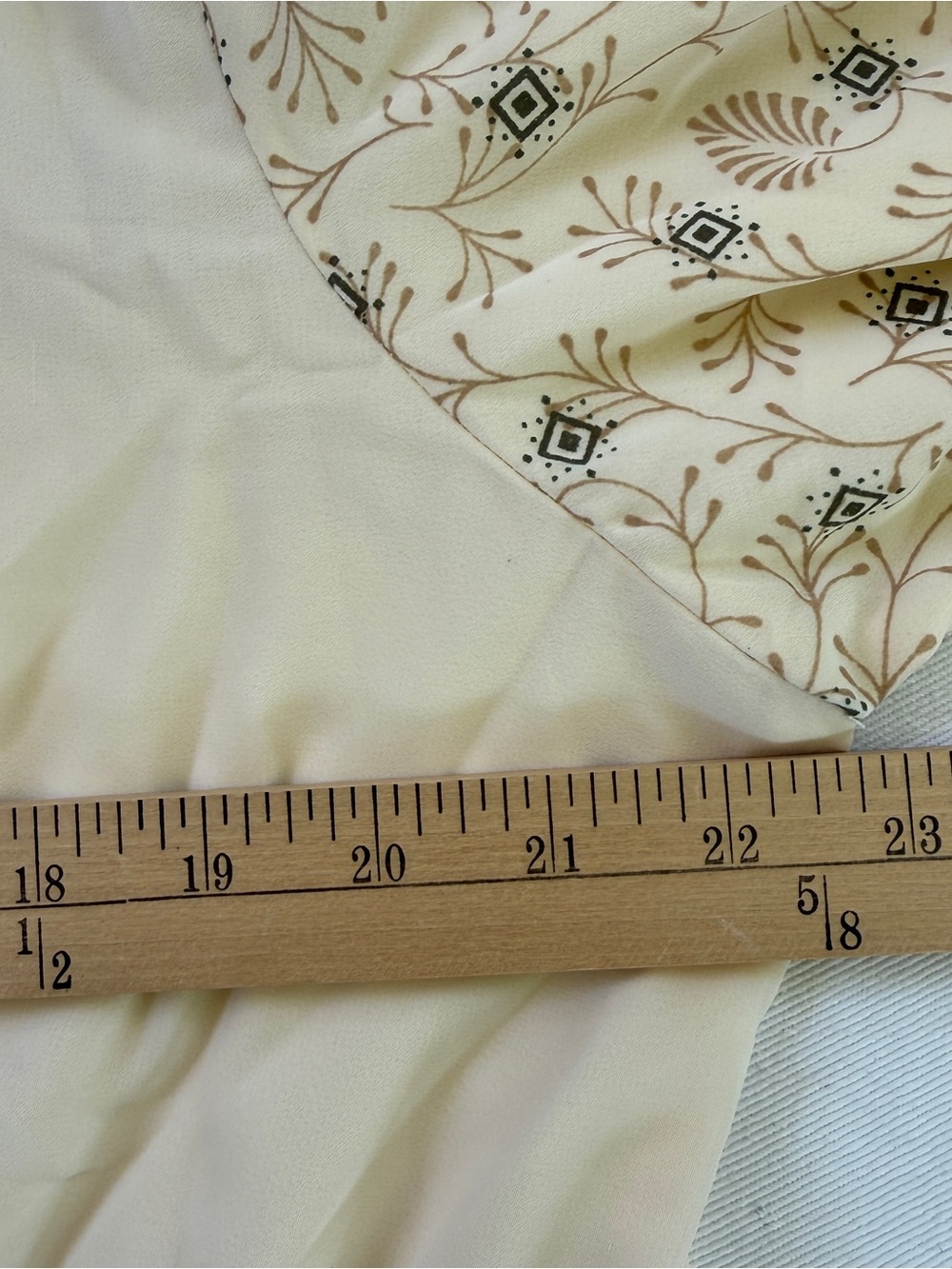 Boho Prairie Maxi Dress Beige Floral XL Gold Sequins NWT - Picture 12 of 15